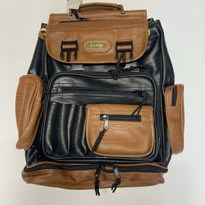 Rare Vintage 1980s Dony New York Leather Nylon Backpack New With Tags